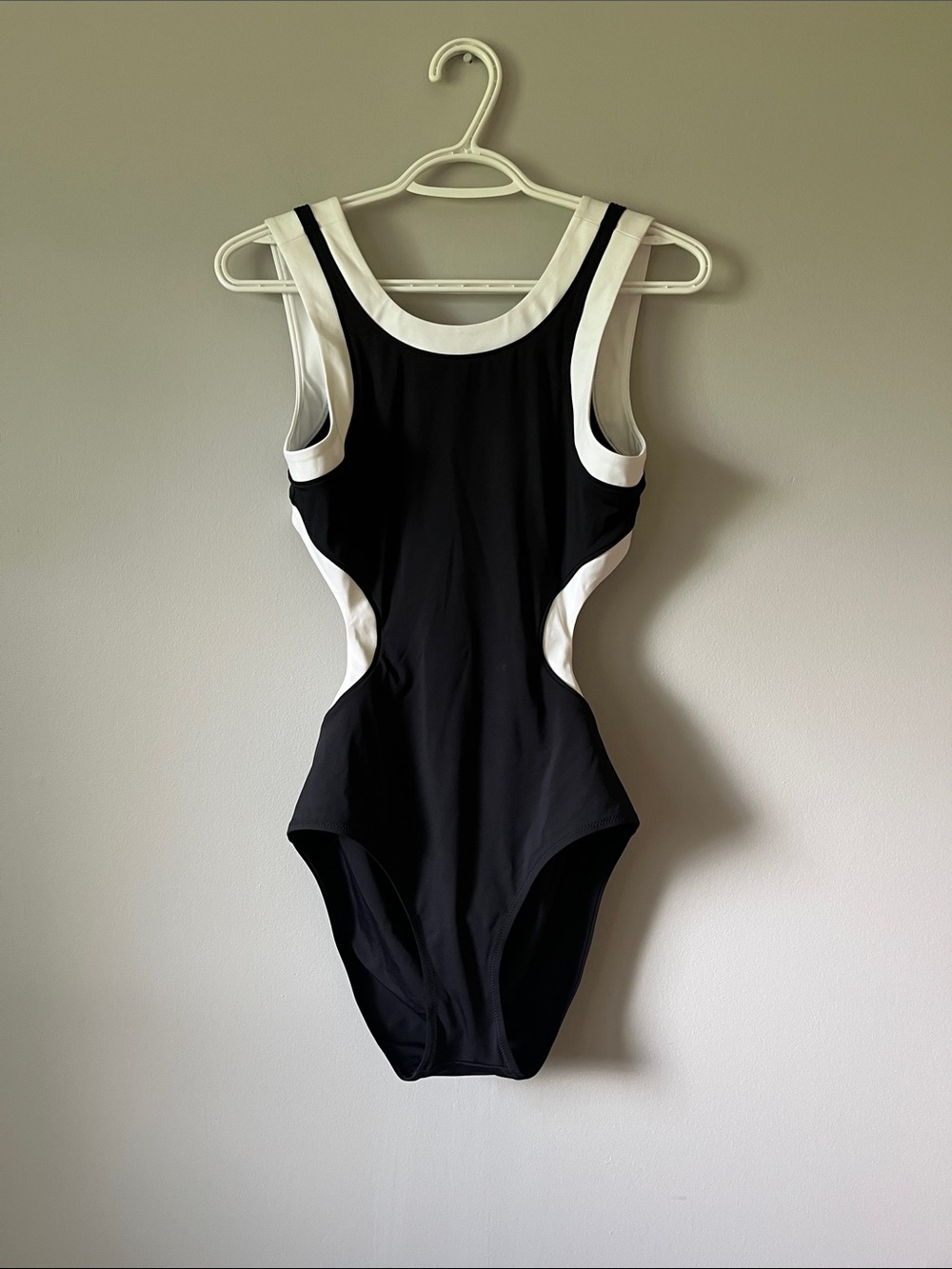 NWOT - STAUD Dolce One Piece in Black and White